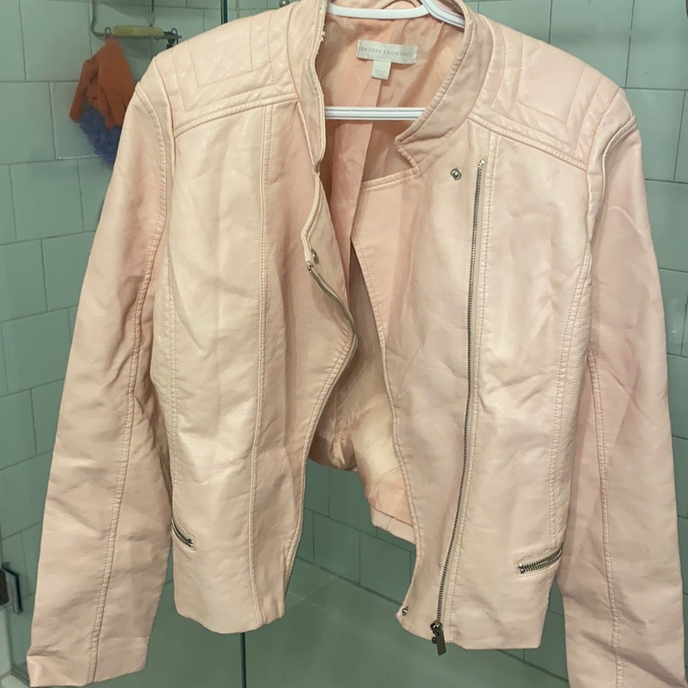 Pink leather jacket